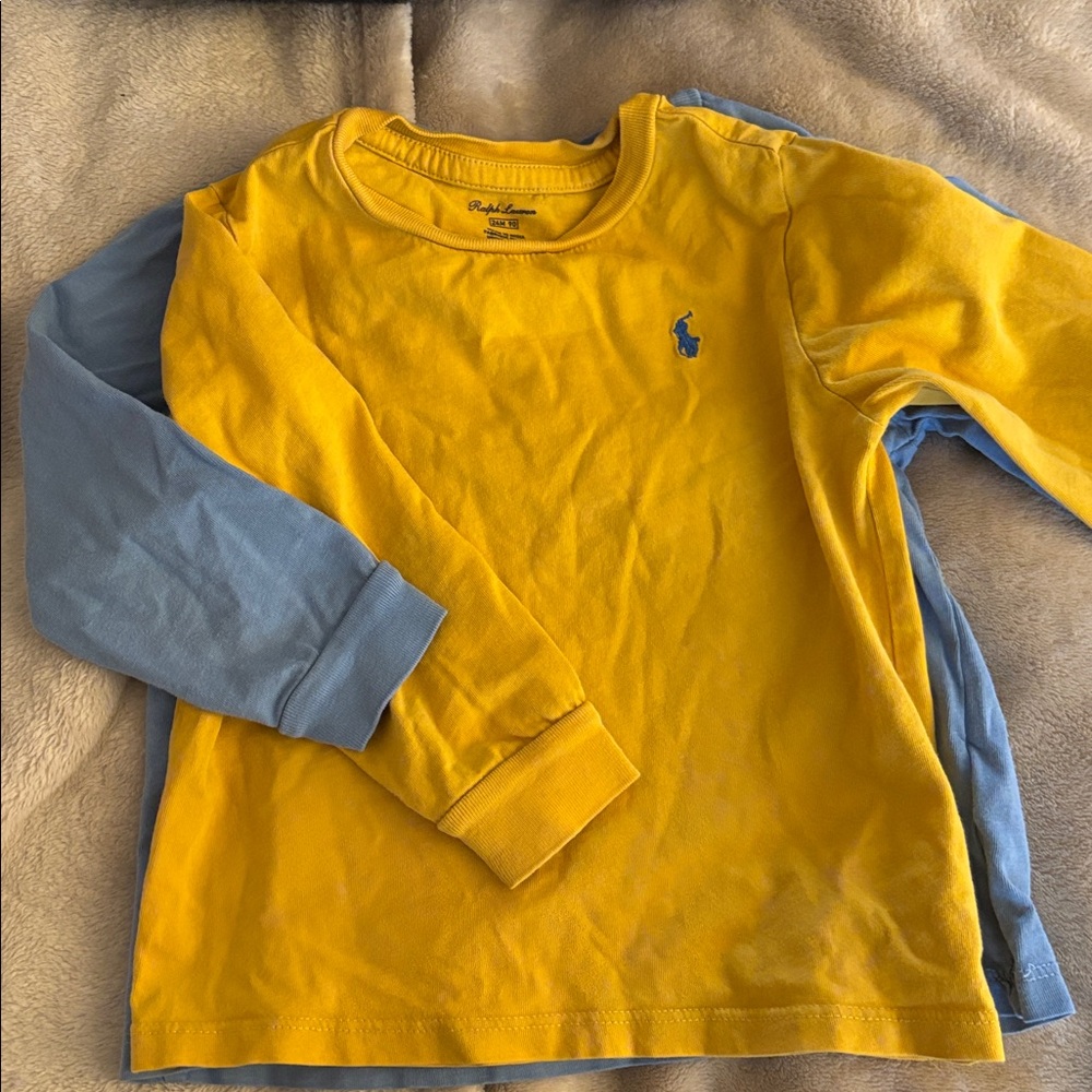 Ralph Lauren Yellow and Blue Kids' long sleeve Shirts